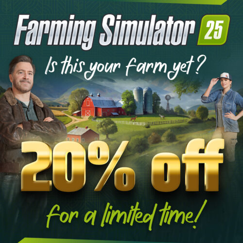 LS25 Rabatt – Farming Simulator 25 jetzt 20 % günstiger im Giants Store sichern
